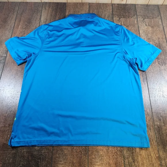 Vineyard Vines Performance Polo Shirt Men's Size XL Whale Logo Golf Blue Striped - Picture 8 of 8